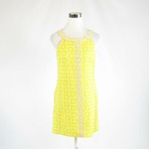 Tibi yellow white geometric dress 4